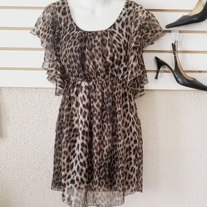 Wet Seal leopard print mini dress size XS